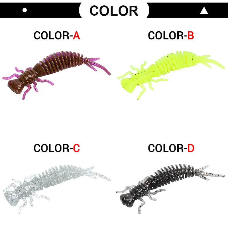 10 шт./8 шт. новая Мягкая приманка для личинки 7,5 см/10 см форель окунь Рыбная ловля насекомых имитация приманки Стрекоза Нимфа рыболовные приманки