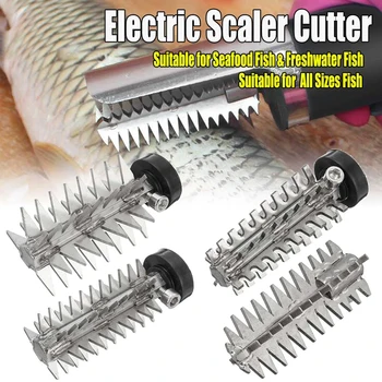 

Seafood Electric Fish Scaler Cutter Head Waterproof For Fishing Scalers Clean Fish Remover Cleaner Descaler Scraper Seafood Tool