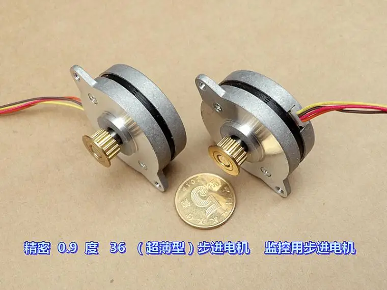 0.9 Degree 36MM Round Thin 2-phase 4-wire Precision Stepper Motor CNC 3D Printer