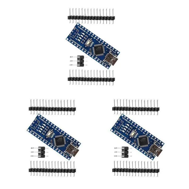 

USB Nano V3.0 ATmega328 16M 5V Micro-controller CH340G board For Arduino