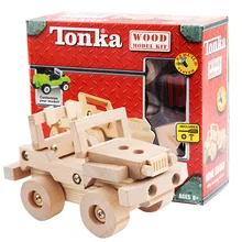 Детский деревянный тоннель автомобильный конструктор машина части бревно мотоцикл вилочный погрузчик джип Танк самолет с дрелью мальчик инструменты ручной работы игрушка