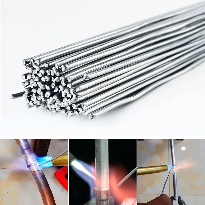 10/20/30/50PCs Need Solder Powder Aluminum Welding Brazing Rod 1.6/2/3.2mm Low Temperature Wire Flux Cored No Bundle Storage Box