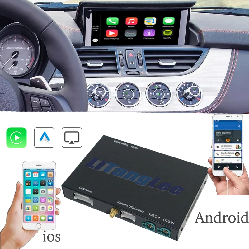 Car Camera Carplay Decoder Adapter For BMW Z4 E89 CIC 2009~2016 Mirror Link Display Android Auto Play 360 BirdView | Автомобили и