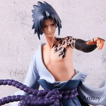 

Shippuden Naruto Anime Uchiha Sasuke Action Figure Naruto PVC Collectible Model Toy Can Change Head