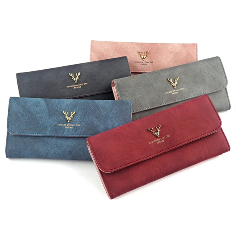 New 2019 Women's Fashion Style Wallets Large Capacity Purse Coin Pocket Female Card Holder Leather Clutch Folding Women Wallet New 2019 Women's Fashion Style Wallets Large Capacity Purse Coin Pocket Female Card Holder Leather Clutch Folding Women Wallet