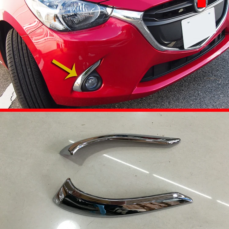 Хромированная передняя противотумансветильник фара для Mazda 2 Demio DJ DL 2015 2016 2017 ABS |