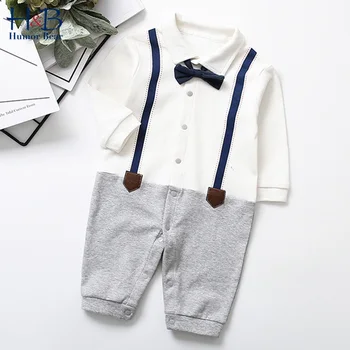 

Humor Bear Summer Boys Clothing Sets 2020 New Gentleman Strap Jumpsuit + Bow Suit Boy Fashion Suit Toddler Baby Kids Clothes