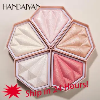 

5 Colors Highlighter Ladies Face Bronzer Palette Makeup Luminous Contour Glitter Powder Illuminator High Gloss Cosmetics TSLM2