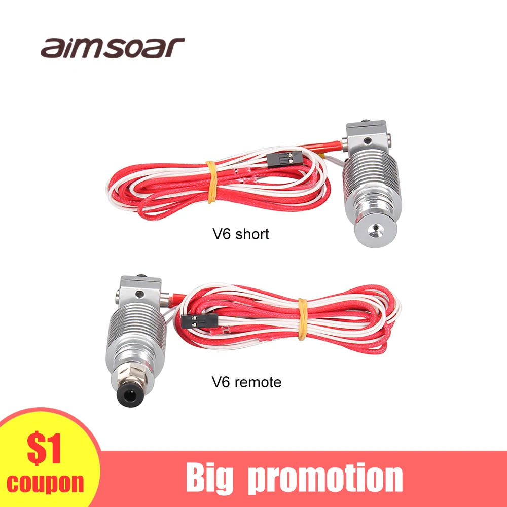 

E3D V6 3D Printer J-head hotend for 1.75mm Direct Filament bowden Wade Extruder 0.4mm Nozzle Long remote / Short distance