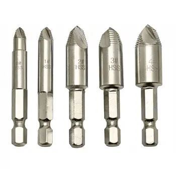 

5pcs Broken Head Screw Extractor High Speed Steel Chrome Sliding Tooth Broken Wire Faucet Screw Wood Screw Removal Tool