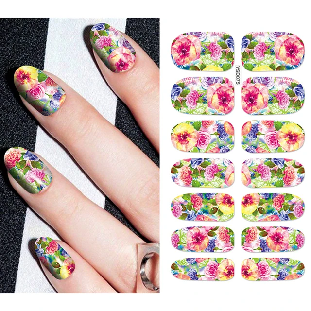 Nail Stickers For Nails Sliders 3D Color Water Transfer Nail Sticker Creativity Decoration Art Necklace Pattern Dreamcatcher YSD075