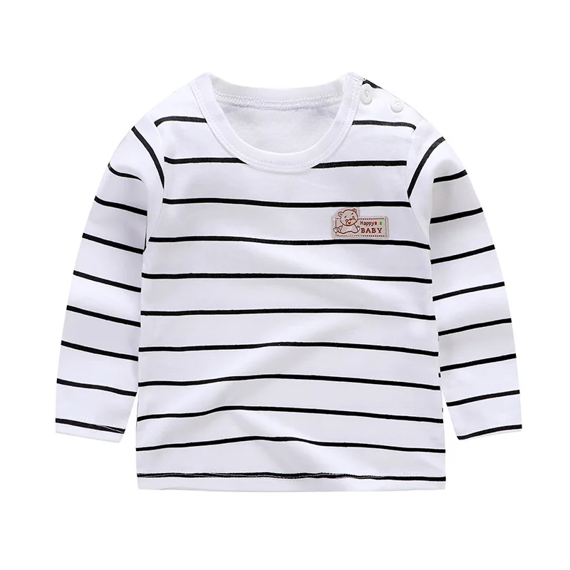 Casual Clothing For Kids Baby Striped Clothes Long Sleeve Winter Autumn T Shirt Baby Infant Wear Street Cotton Tops 1