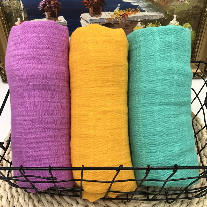180g solid color active printing cotton muslin baby blanket soft better than other printing blankets swaddle for newborn