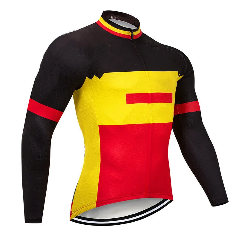 thumbnail image 1 of Maillot de ciclismo de montaña a prueba de rayos ultravioleta, personalizado, ajustado, transpirable, de manga larga, para hombre, con bolsillo, 1 of 5