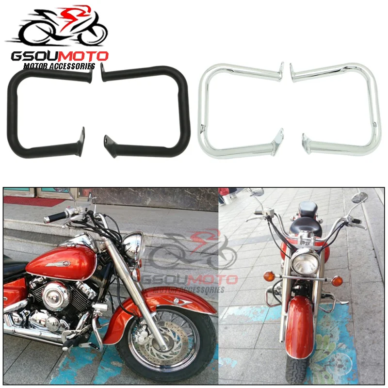 Engine Guard Highway Crash Bar Bumper For Yamaha Dragstar V Star XVS 400 650 Classic 98 12