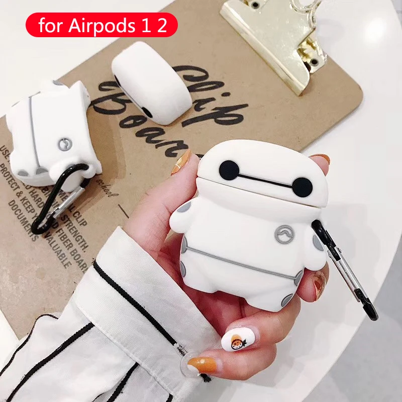 Мультяшные беспроводные наушники чехол для apple airpods 1 2 силиконовая мягкая кожаная гарнитура коробка для Airpods аксессуары Аниме Мальчики крышка - Цвет: 157