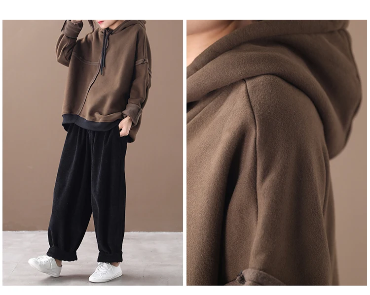 Max LuLu, новинка, корейская мода, женские зимние теплые толстовки, женские Лоскутные толстовки с капюшоном, винтажная свободная одежда, большие размеры
