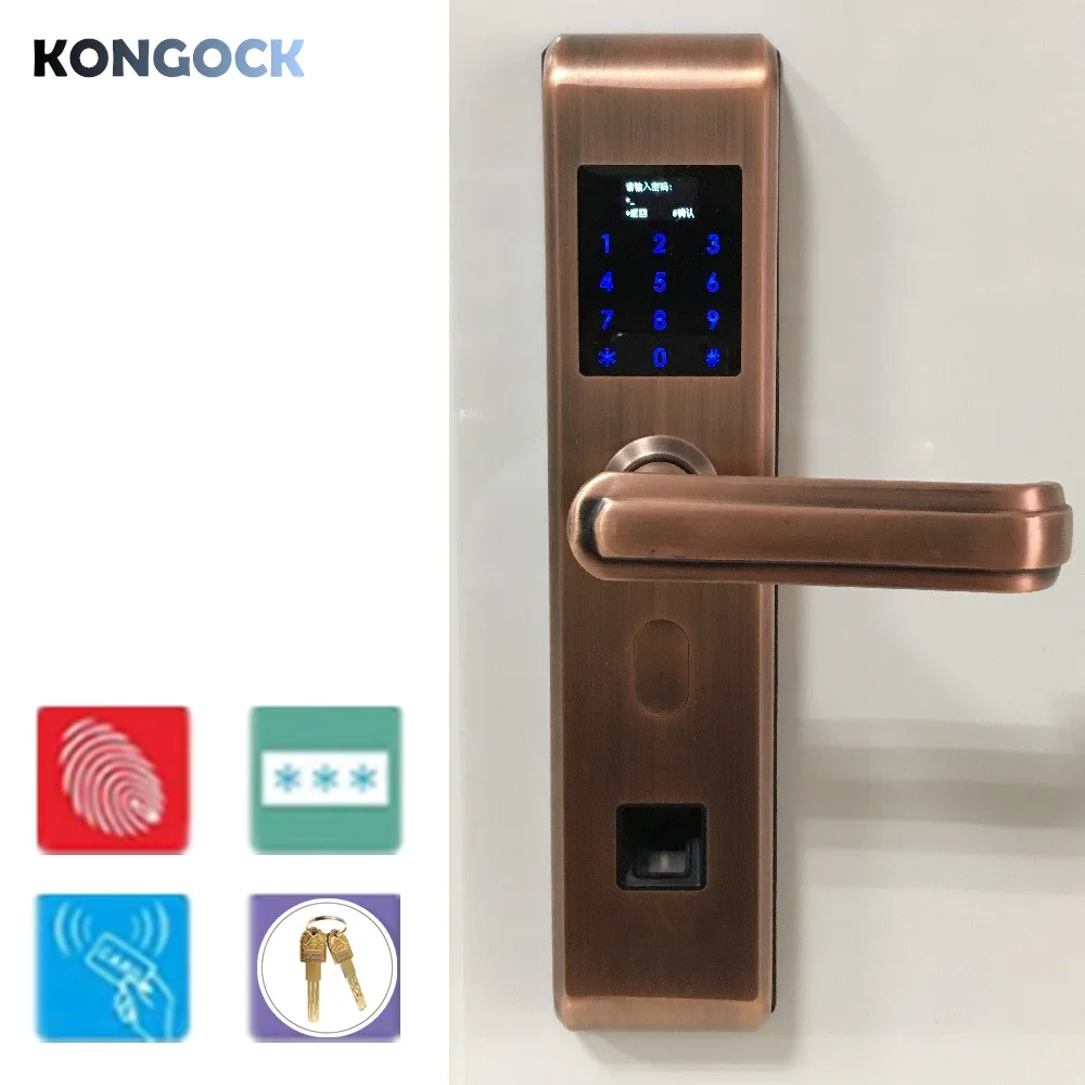 

Biometric Fingerprint door lock, electronic password card & key access for home and hotel and apartment etc