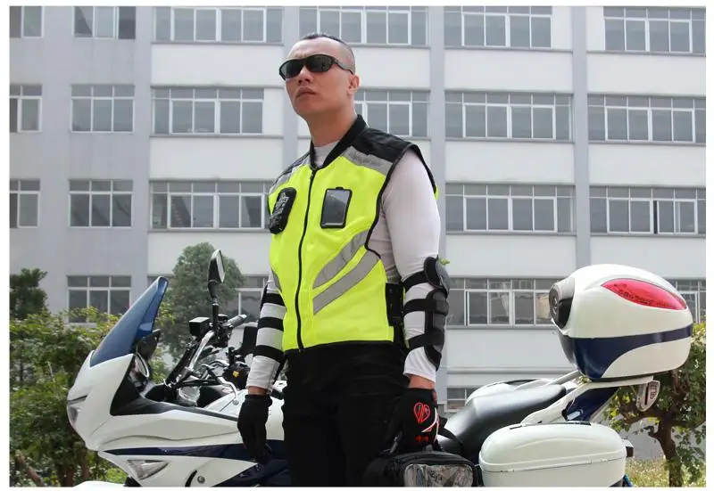 Мотоциклетный светоотражающий жилет мотоциклетная безопасная Униформа Предупреждение высокая видимость куртка жилет