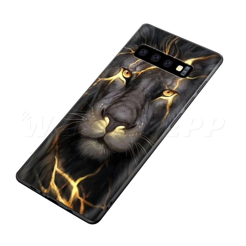Webbedepp Лев Альфа Мужской чехол для samsung Galaxy S7 S8 S9 S10 Edge Plus Note 10 8 9 A10 A20 A30 A40 A50 A60 A70