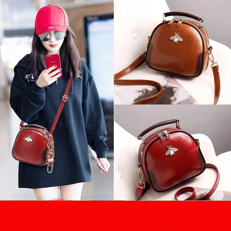 

New small bag for women in Korean version 2020 new fashion all-around simple one shoulder messenger small round bag for women