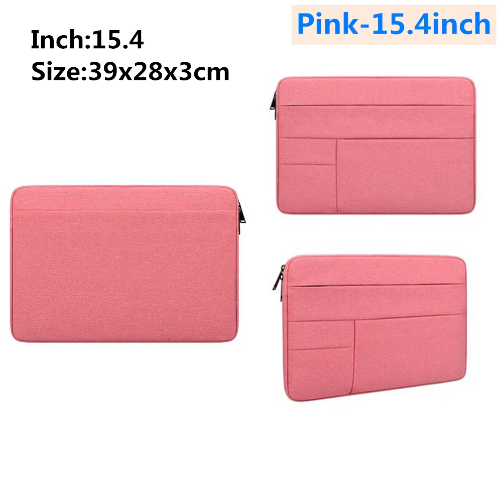 Сумка для ноутбука macbook Чехол 13,3 14,1 15,4 15,6 дюймов для Apple pro hp Chromebook Защитная сумка для ноутбука Сумка-вкладыш - Цвет: Pink-15.4inch