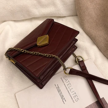 

Louis Brand European Bag 2020 Fashion New High Quality PU Leather Women's Designer Handbag Lock Chain Shoulder Messenger Bags