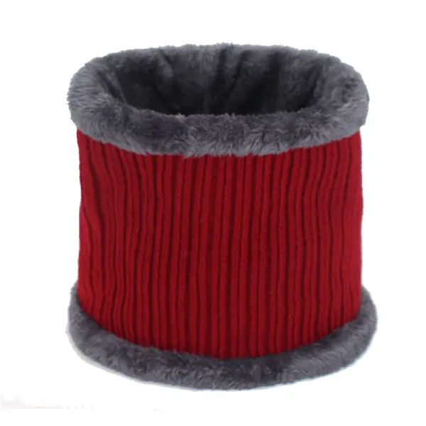 wine red Кольцо Thich шеи воротник зимний мужской шарф для кошек и собак для мужчин женщин Warp О-образным вырезом шаль-снуд теплый мех мягкие мужские зимние шарфы - Цвет: wine red