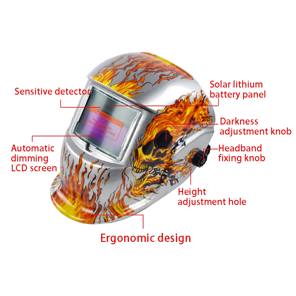 Защита для сварочного аппарата Солнечная маска для лица контроль шлифовальный Шлем Сварочная маска объектив Авто затемненная Кепка