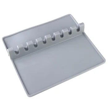

Heat Resistant Utensil Silicone Spoon Pad Kitchen Spatula Holder Durable Silicone Spoon Holder