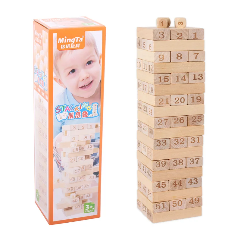 

Ming Tower Children'S Educational Toy Kindergarten Color Bricks Pro Building Blocks 3-Year-Old 5-Year-Old Game Balance Logs Jeng
