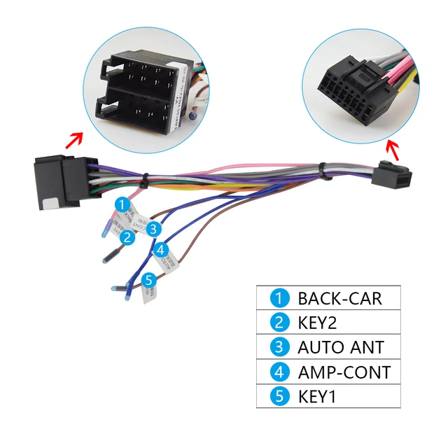 OKNAVI 마이크 USB GPS 후면보기 카메라 RCA 출력 AUX SIM 카드 슬롯 라디오 변환기, 자동차 내비게이션용 16PIN 4G 전원 케이블