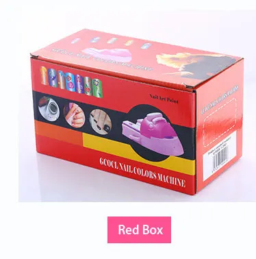 Red Box Профессиональный дизайн ногтей DIY принтер простая печать шаблон штамп для дизайна ногтей машина с 6 шт. металлический штамп инструмент Нейл-арт Оборудование Набор - Цвет: Red Box