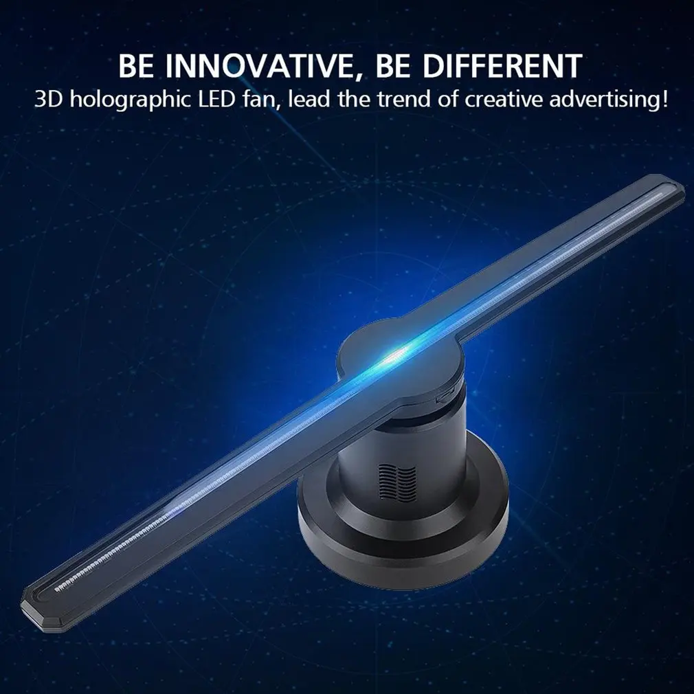 

3D Hologram Projector Light Advertising Display LED Fan Holographic Imaging Lamp 3D Remote Hologram Player Wifi Customized