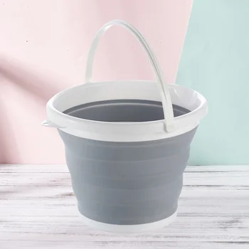 

Foldable Versatile Portable Collapsible Folding Bucket Silicone Bucket for Outdoor Car Camping Fishing Travel