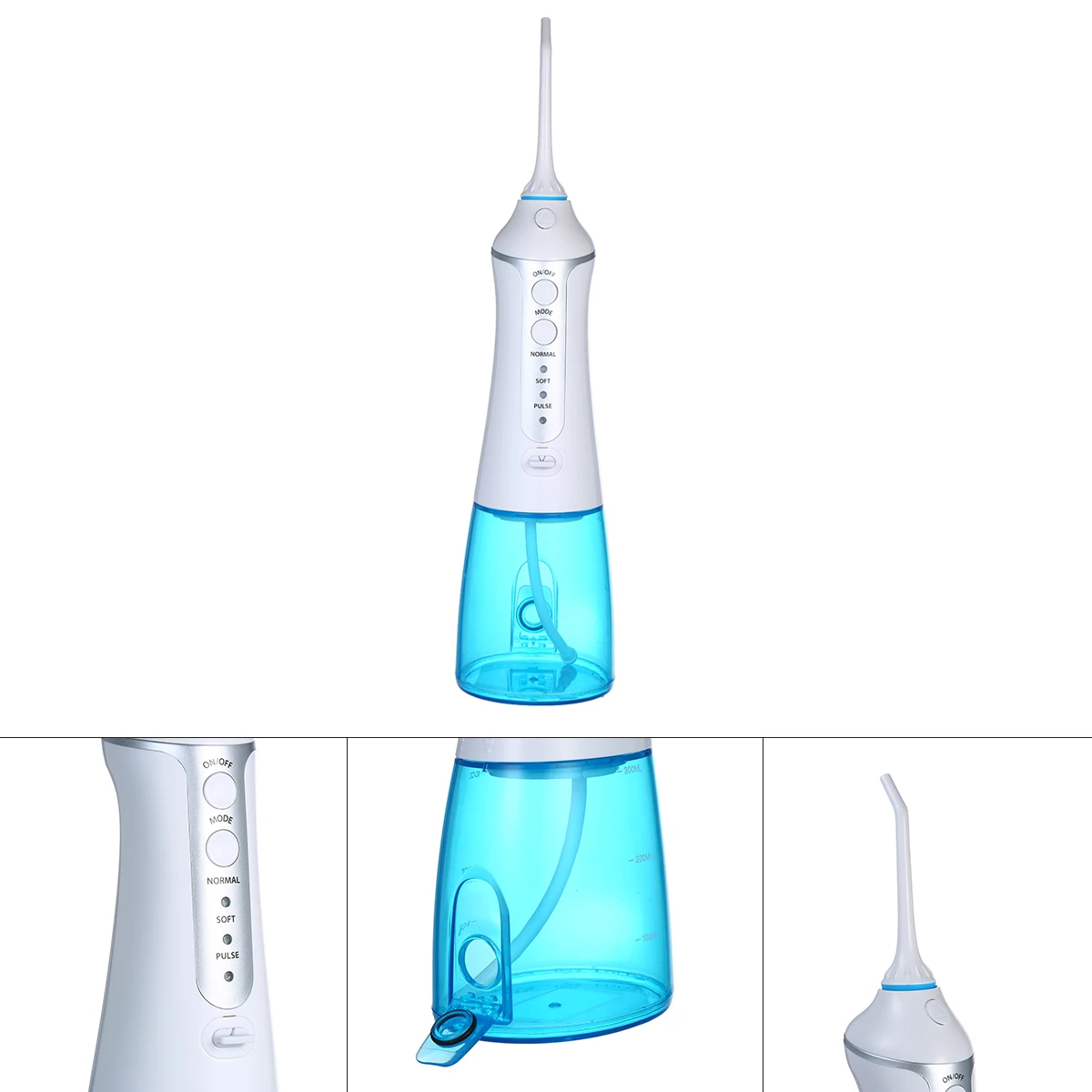 Водонепроницаемый ирригатор для полости рта беспроводной USB перезаряжаемая переносная зубная Вода Flosser с 2 струйными наконечниками для ухода за зубами