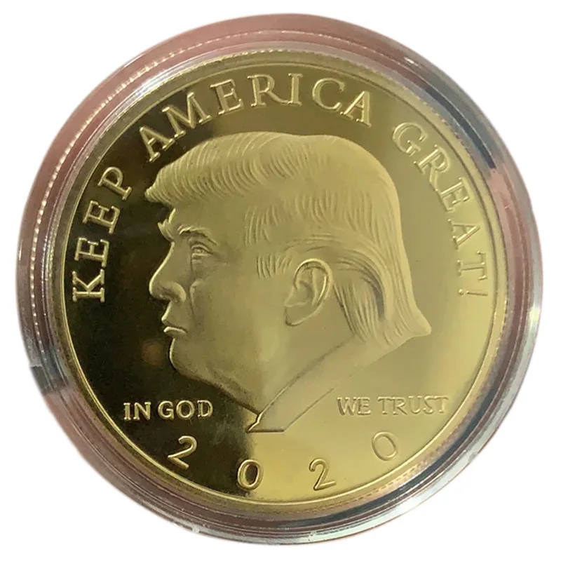 

Gold Coin American 45th President Donald Trump Coin US White House The Statue of Liberty Silver Metal Coin Collection Mar2
