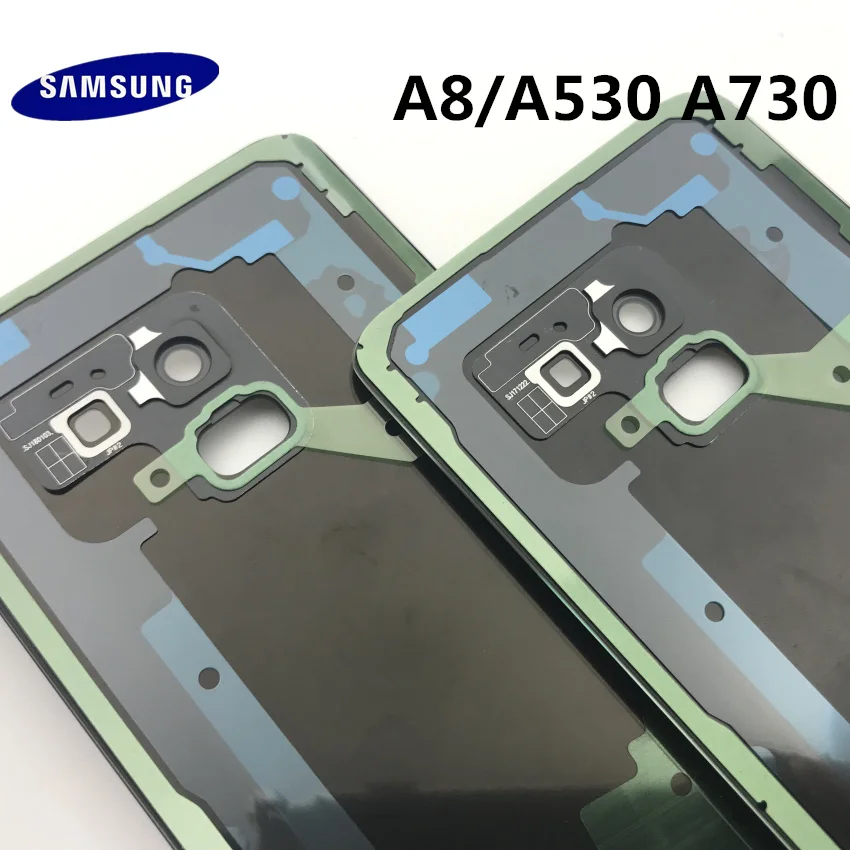 Новинка, для SAMSUNG Galaxy A8, A530, A530F, A8+ plus, A730, Задняя стеклянная крышка для батареи, задняя дверь, корпус, чехол, Задняя стеклянная крышка