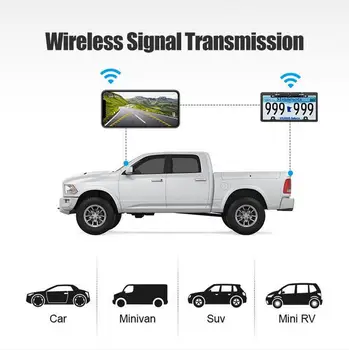 WiFi Digital Wireless Backup Camera for iPhone Android IP69 Waterproof Car License Plate Frame Camera