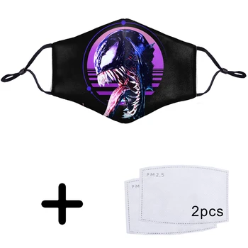 

Venom Edward Movie 3D Face Mask Mouth PM2.5 Filter Superhero Reusable Protective Anti Dust Dustproof Bacteria Proof Flu Masks