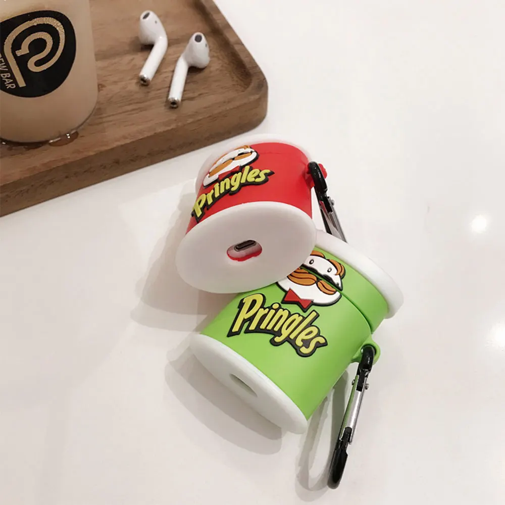 3D милый чехол для наушников для Airpods 2 чехол для наушников с картофельными чипсами защитная крышка для Apple Airpods для Earpods чехол