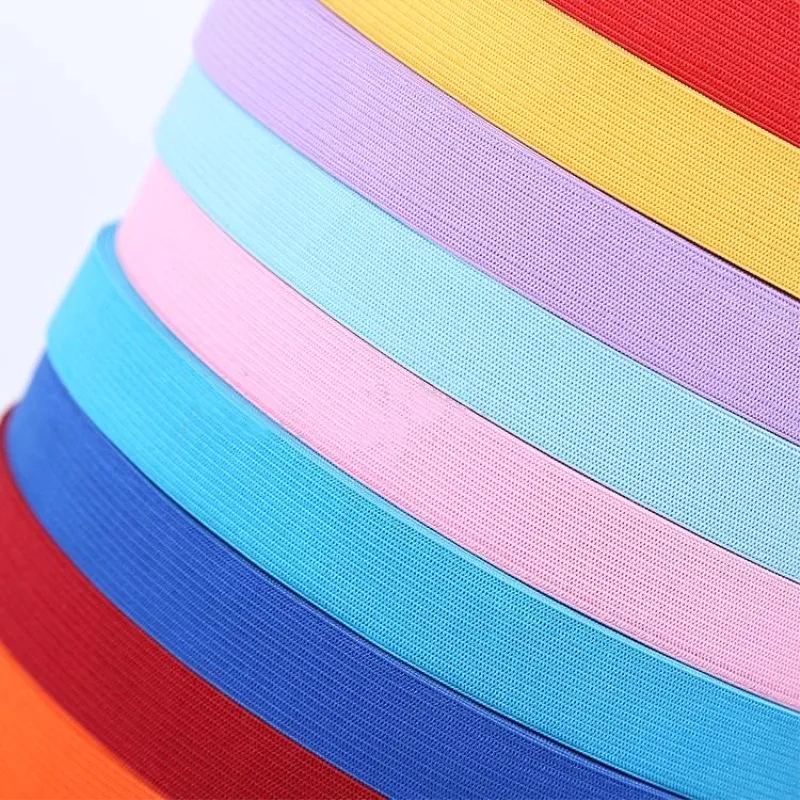 20 мм цветные эластичные ленты плоская канатная Резиновая лента линия спандекс лента для шитья кружевная отделка поясная лента аксессуары для одежды 5 метров
