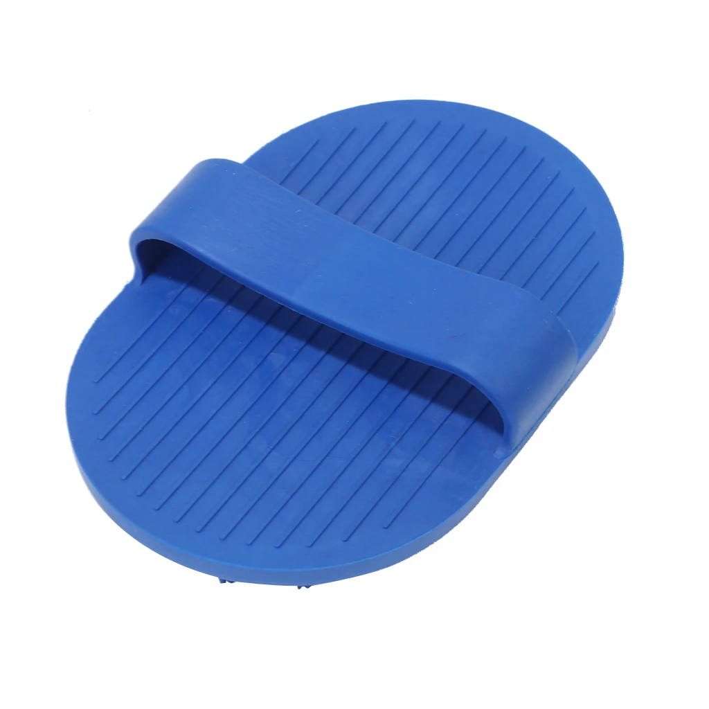 Pet Dog Puppy Bath Grooming Massage Brush Hair Comb Soft Rubber Bath Wash Tool ( Blue )