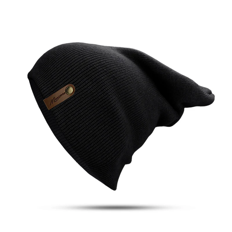 Брендовая зимняя шапка для мужчин Skullies Beanies Женская модная теплая шапка унисекс эластичная вязаная шапка зеленая унисекс повседневные Шапки - Цвет: A