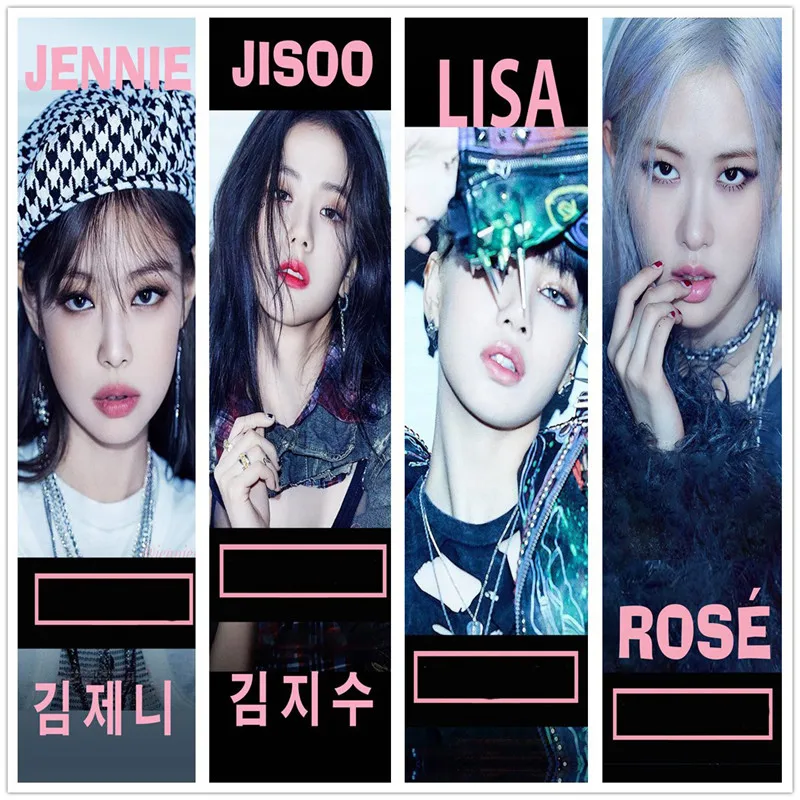 

1 PCS KPOP JISOO LISA ROSE JENNIE High Quality Non-woven Fabric Hand Banner Lovesick Girls