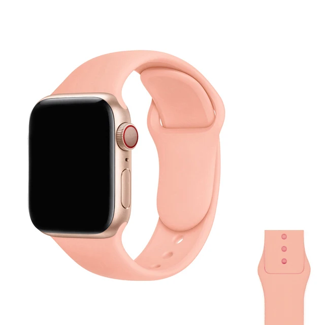 Silicone Strap For Apple Watch Band  7 41mm/45mm Series 6 SE 5 4 42mm/44mm Rubber Wristband iWatch 3 2 1 38/40mm Smart Bracelet 20