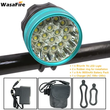 

16*XML-T6 LED lamp Bicycle front Light 40000lumen Led Bike Light Headlight Cycling Accessories Riding lamp Rechargeable Battery