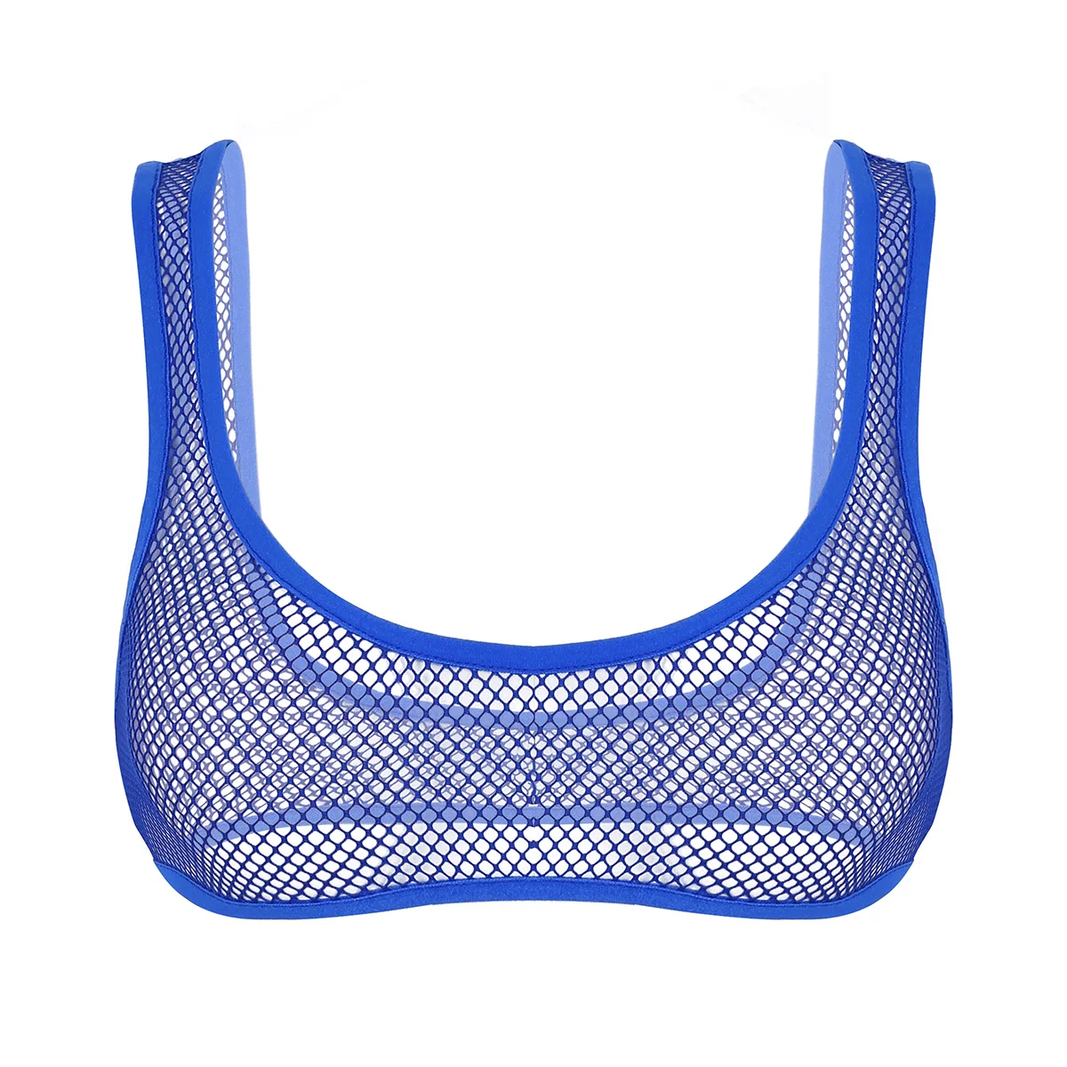 Women See-through Mesh Hollow Out Tank Crop Top Bra Porno Underwear U Neck Bras Sexy Bikini Erotic Valentine&rsquo;s Day Lingerie Gift