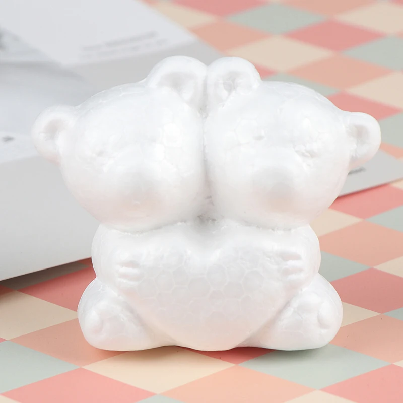 1pcs Modelling Polystyrene Foam bear White Craft Balls For DIY Christmas Party Decoration Supplies Gifts