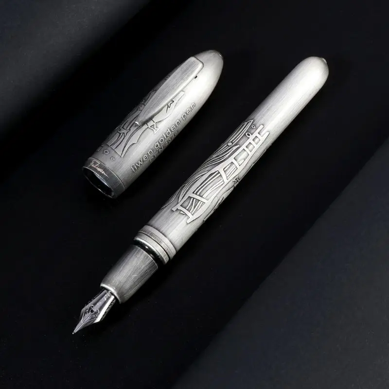 Роскошный гравировальный узор авторучка Средний NIB 0,7 мм ручки для подписи Бизнес Офис Школьные письменные принадлежности инструмент